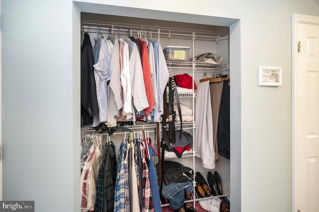 view of closet