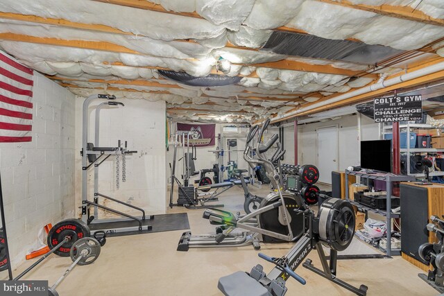 view of workout room