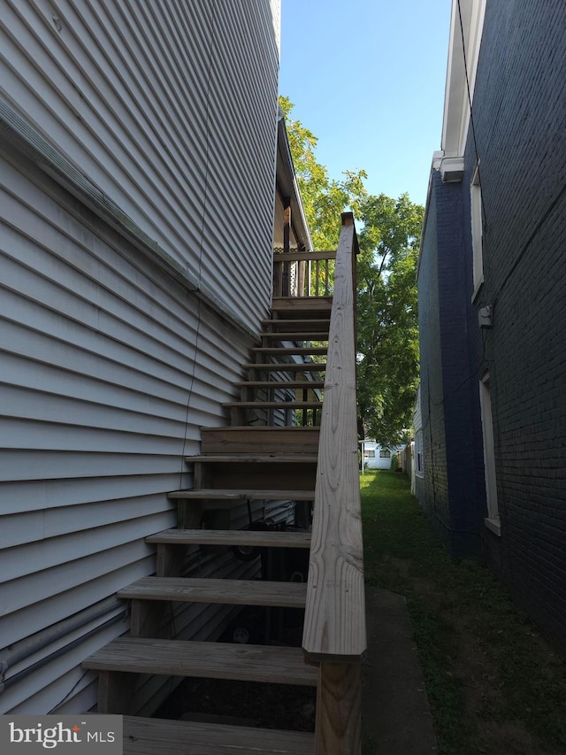 view of stairway