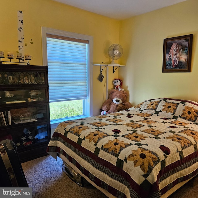 view of carpeted bedroom