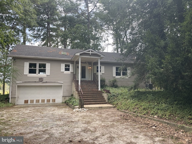 view of front of house featuring a garage