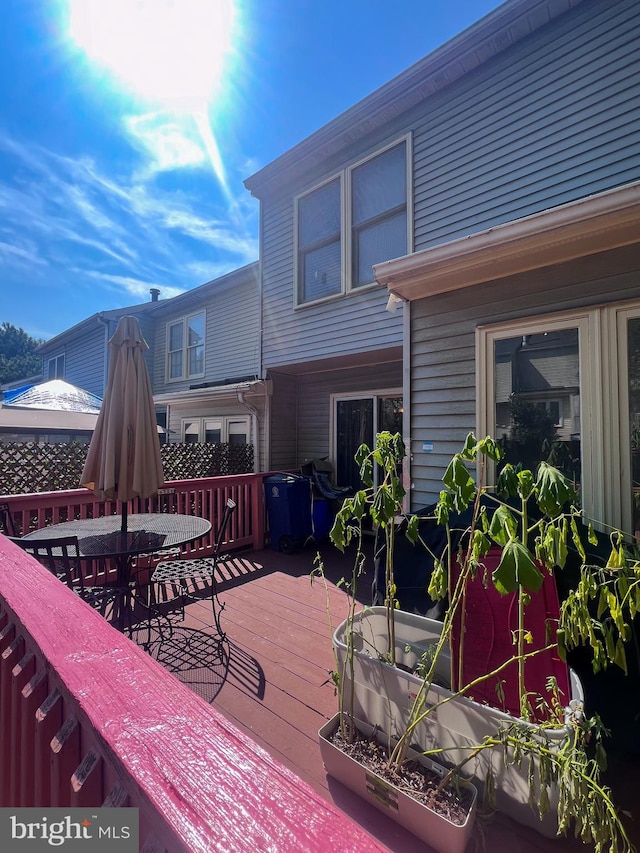 view of wooden deck