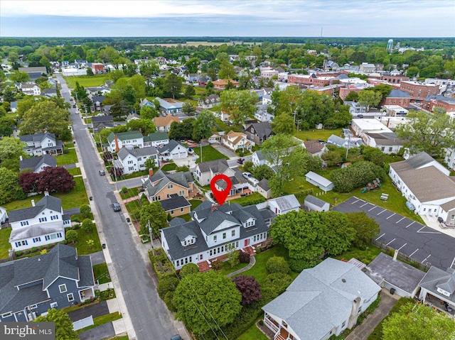 bird's eye view with a residential view