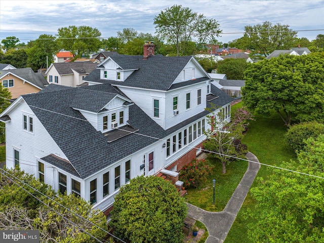 bird's eye view featuring a residential view