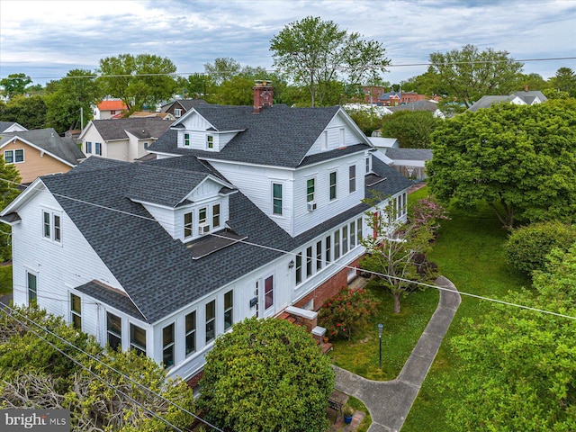 bird's eye view featuring a residential view