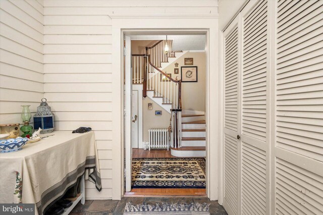 interior space featuring radiator