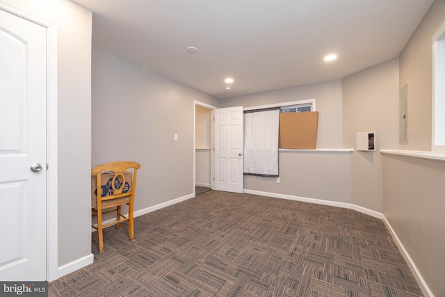 living area featuring electric panel