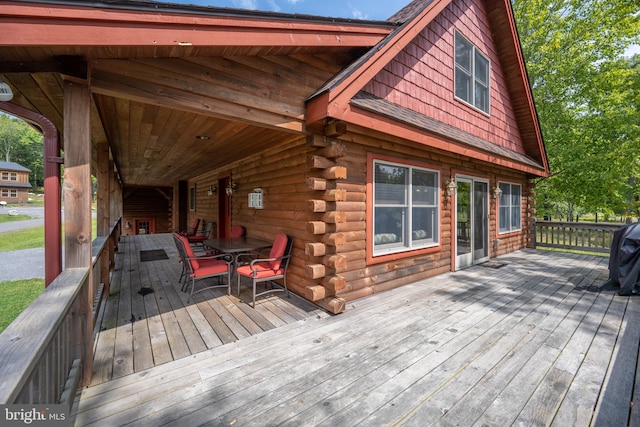 view of wooden deck