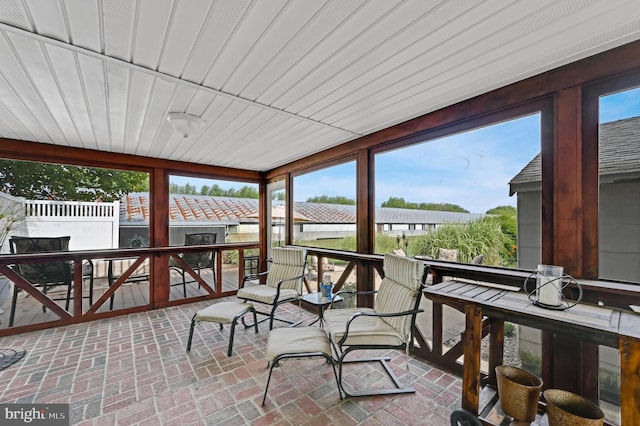 view of sunroom