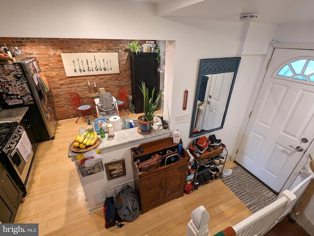 entrance foyer featuring light hardwood / wood-style flooring