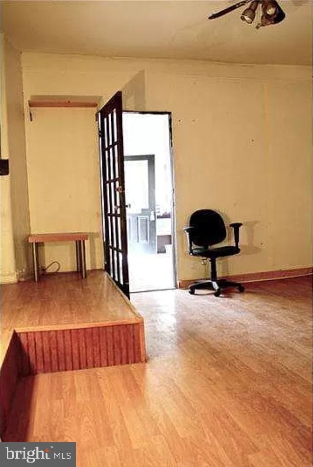 interior space featuring wood-type flooring