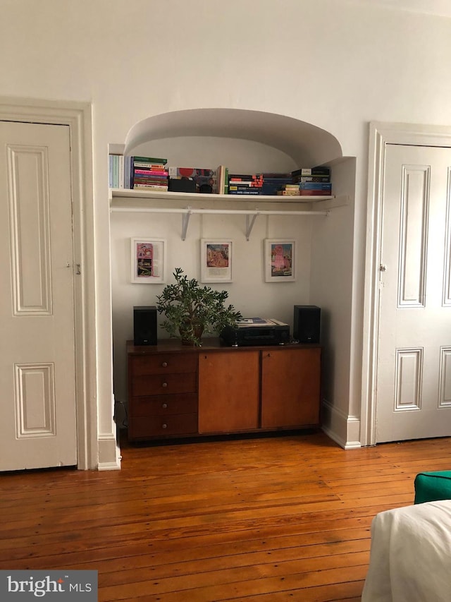 interior space with wood-type flooring