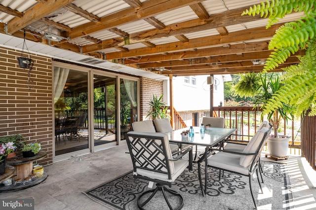 view of patio / terrace featuring outdoor dining area