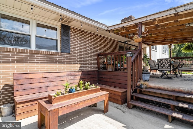 view of wooden terrace