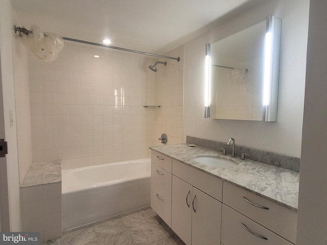 full bathroom with vanity and shower / bathtub combination