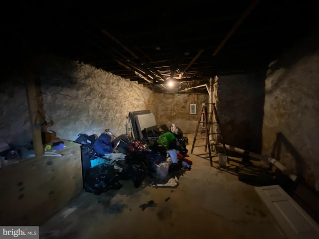 view of basement