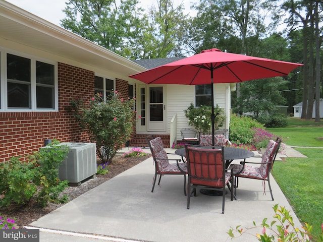 view of patio with central AC unit