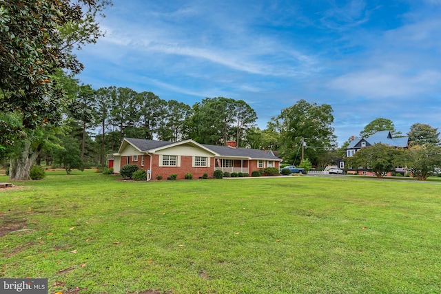 exterior space featuring a yard