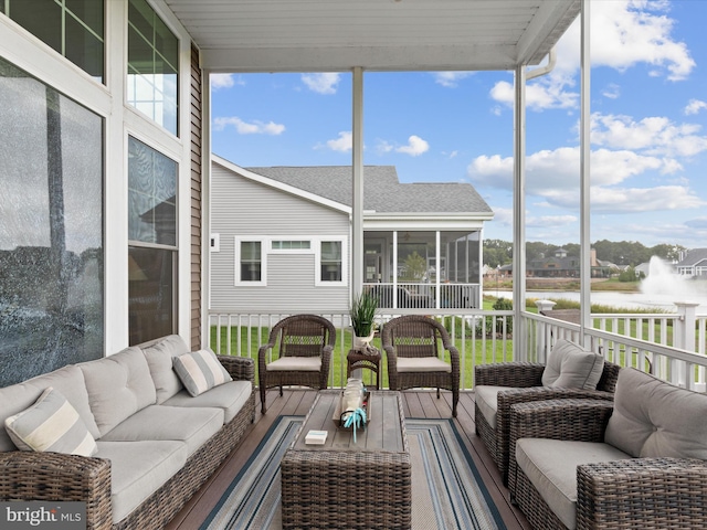 view of sunroom