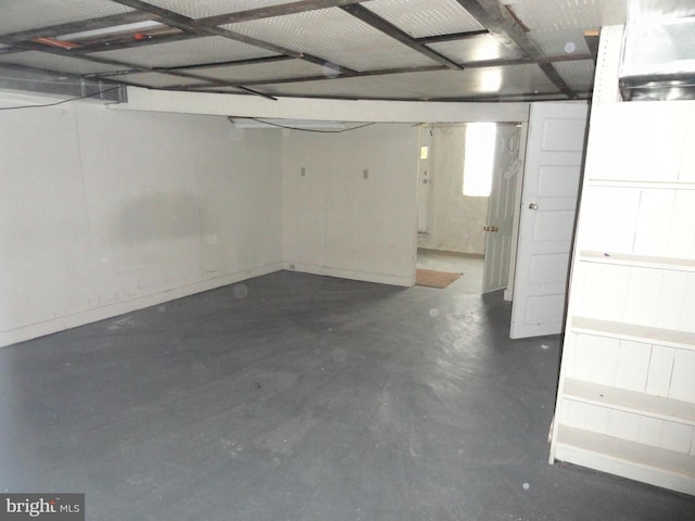 view of basement