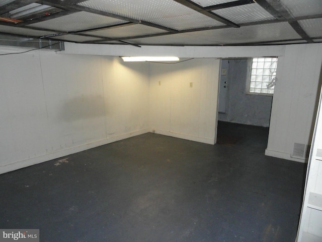 view of basement