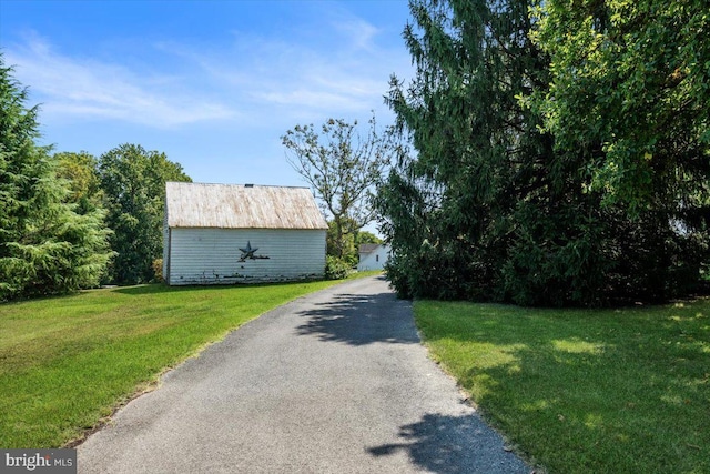 exterior space with a lawn