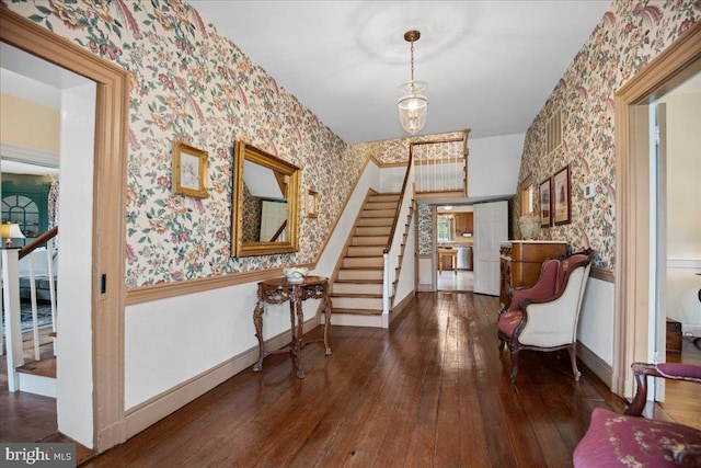 entryway featuring dark hardwood / wood-style flooring