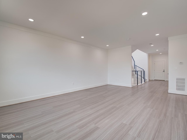 interior space featuring light wood-type flooring