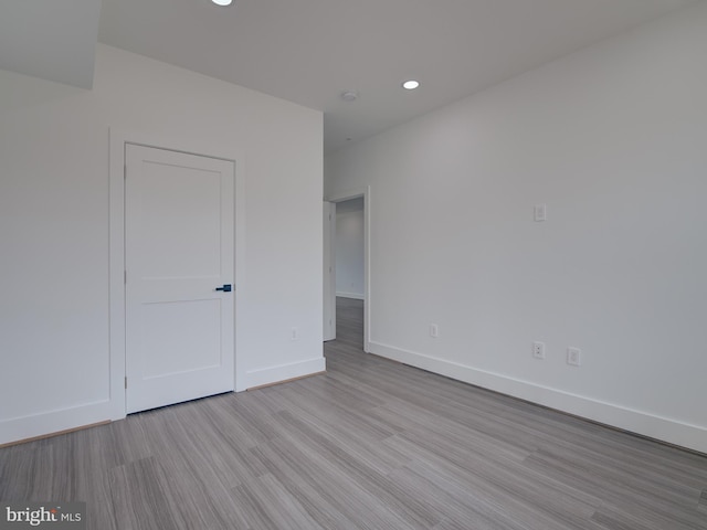 interior space with light hardwood / wood-style floors