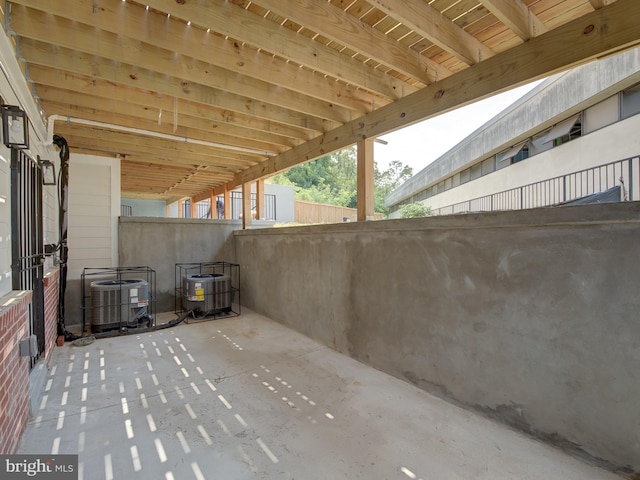 view of patio with central AC