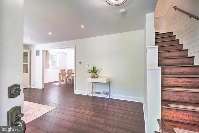 interior space featuring wood-type flooring