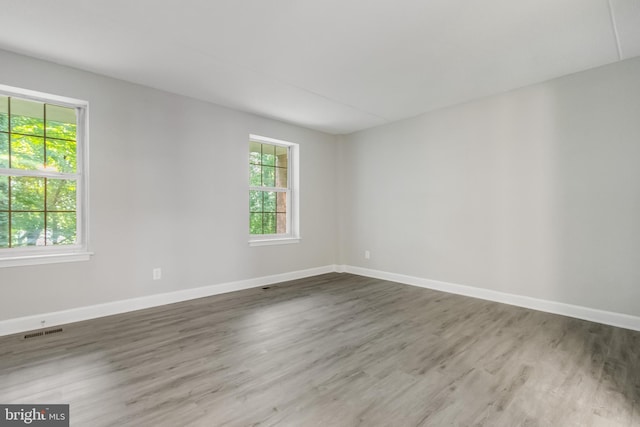 empty room with wood-type flooring