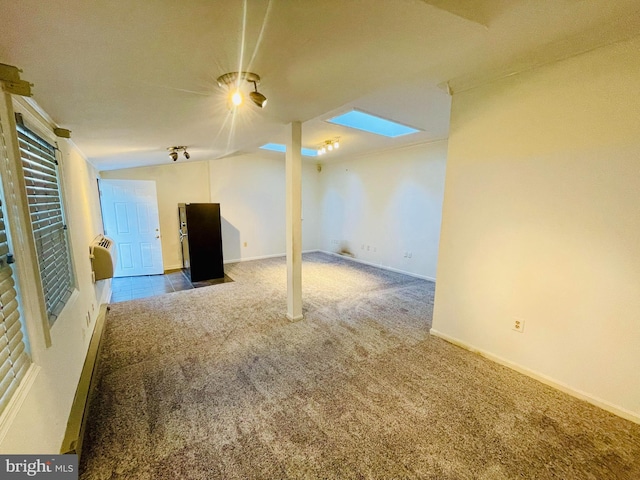 basement with carpet floors