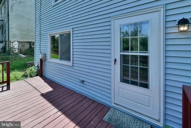 view of wooden deck