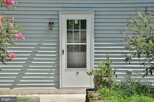 view of doorway to property