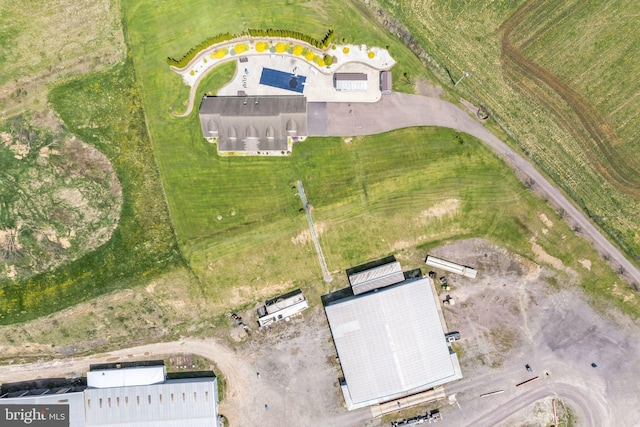 drone / aerial view featuring a rural view