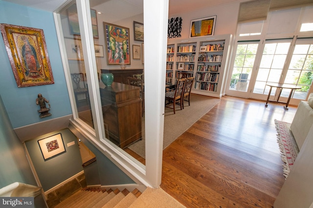 interior space with wood finished floors