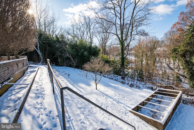 view of snowy yard