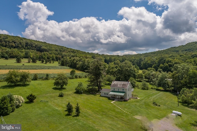 bird's eye view featuring a rural view