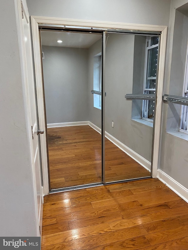 interior space featuring hardwood / wood-style floors