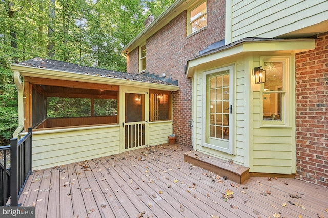 view of wooden deck