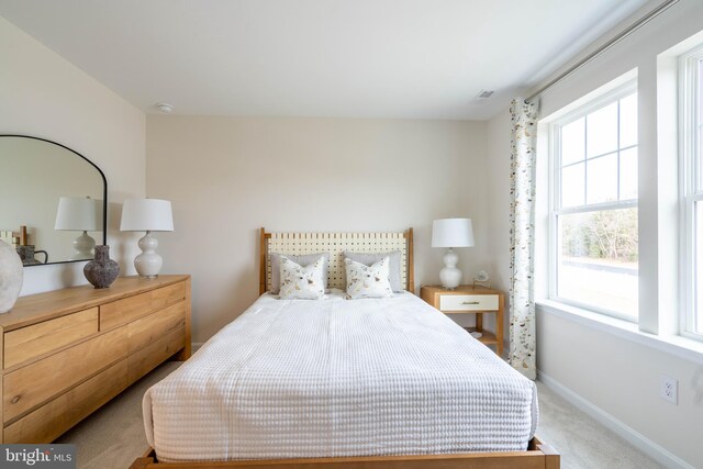 view of carpeted bedroom