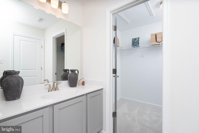 bathroom with vanity