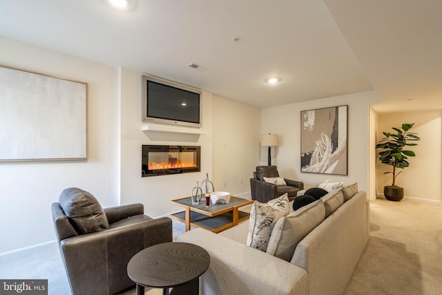 view of carpeted living room