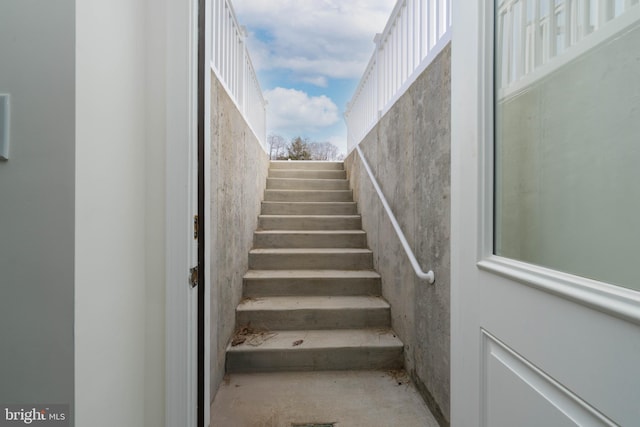 view of stairway