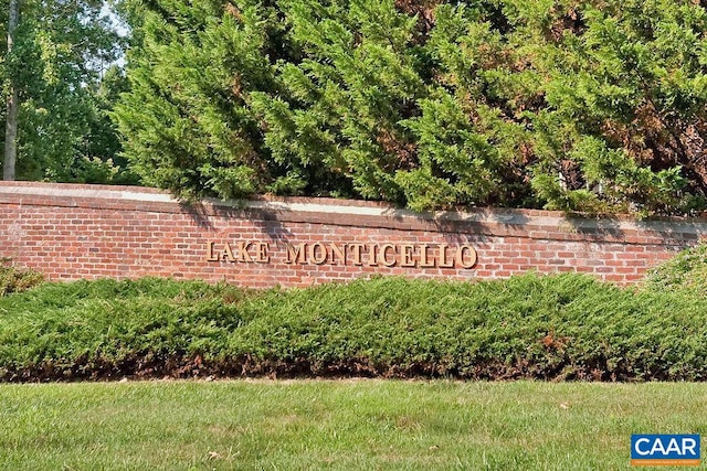 view of community sign