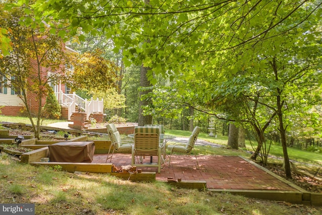 view of yard with a patio