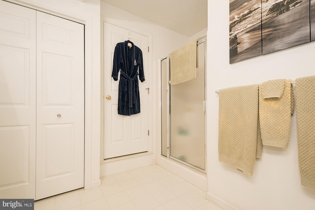 bathroom featuring walk in shower