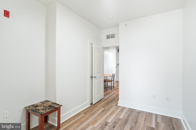 empty room featuring light wood-type flooring