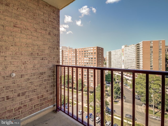 balcony with a city view